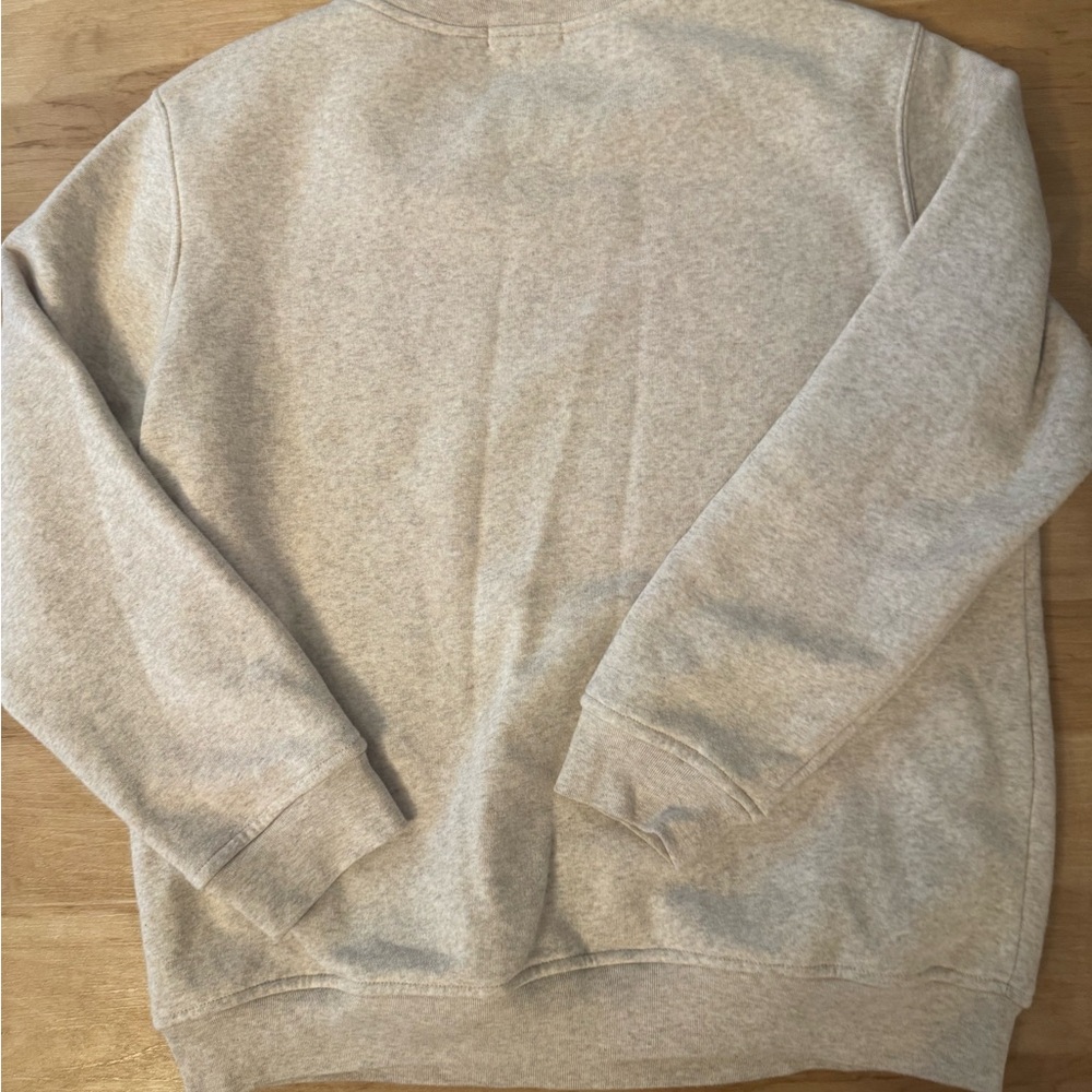 Embroidered Grandma Cat Sweater Beige and Pink Size Medium - Picture 4 of 4
